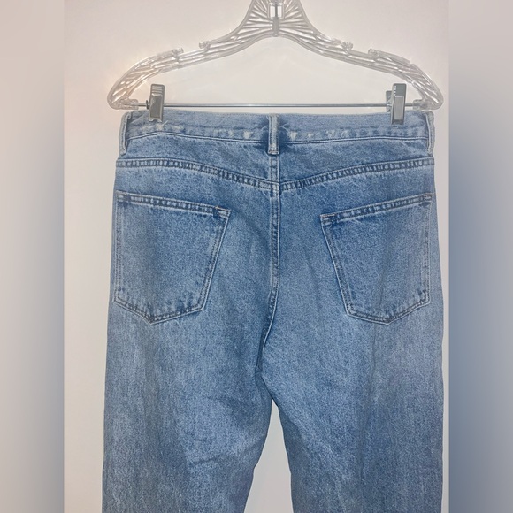 All Saints Distressed Low Waisted Cropped Straight Leg Boyfriend Jeans - Picture 6 of 6